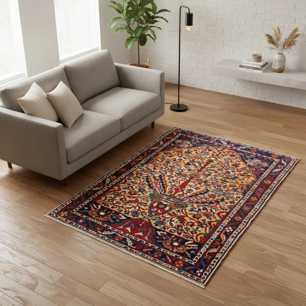 Bakhtiari Perserteppich aus Iran, 204 × 151 cm