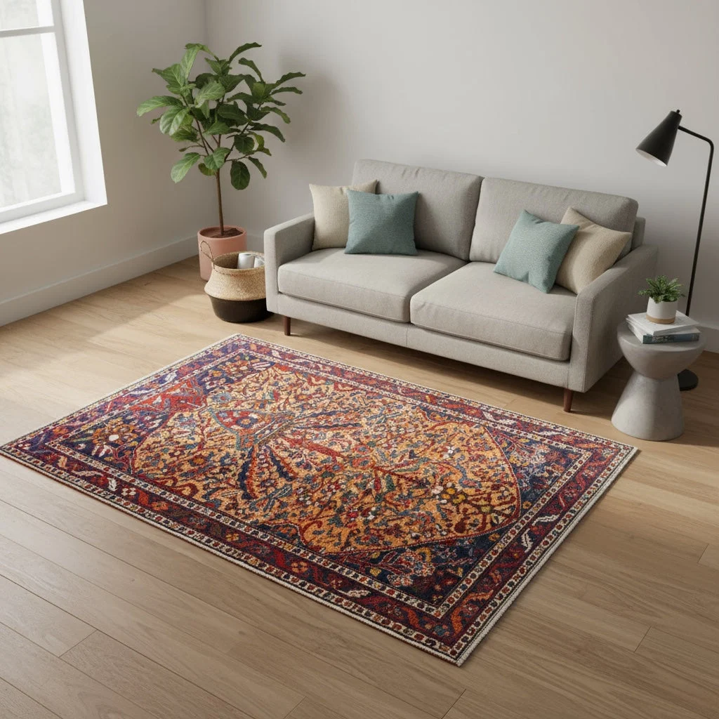 Bakhtiari Perserteppich aus Iran, 204 × 151 cm