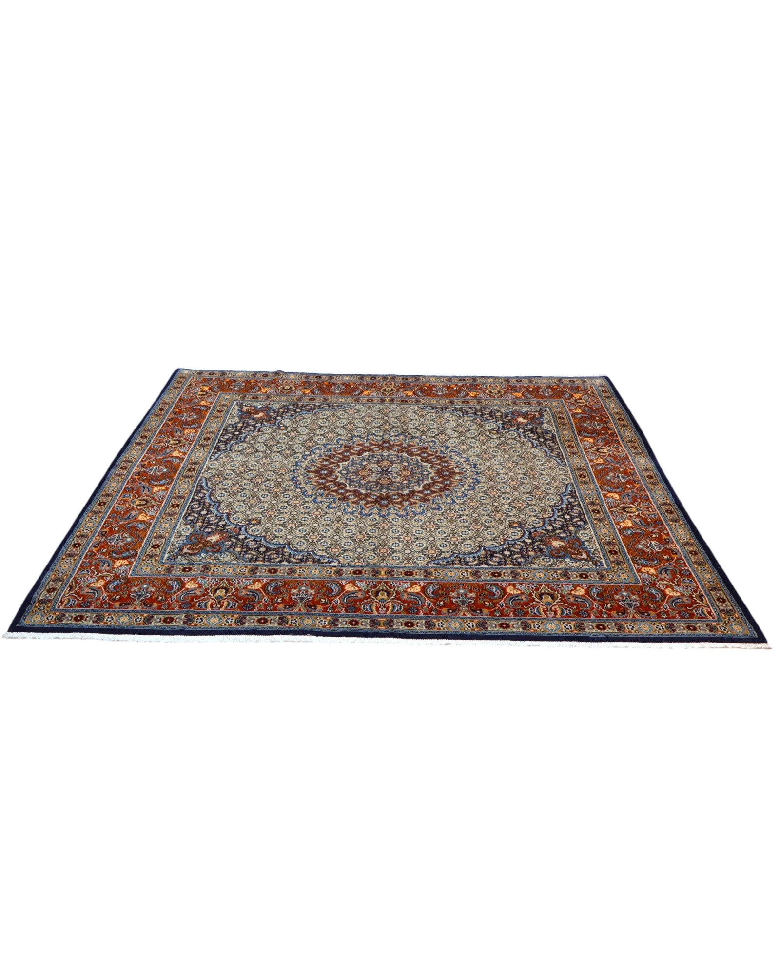 Handgeknüpfter Moud Perserteppich 225 × 223 cm