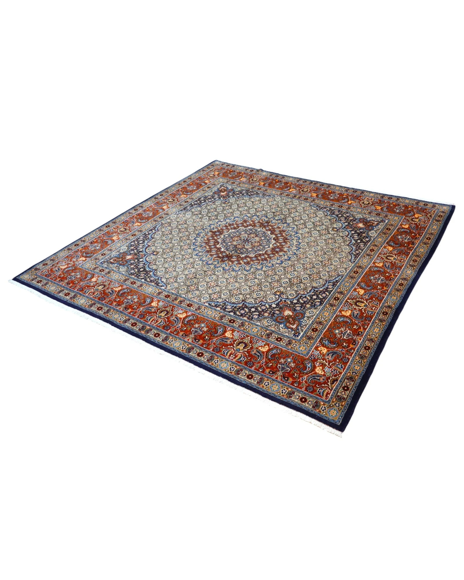 Handgeknüpfter Moud Perserteppich 225 × 223 cm