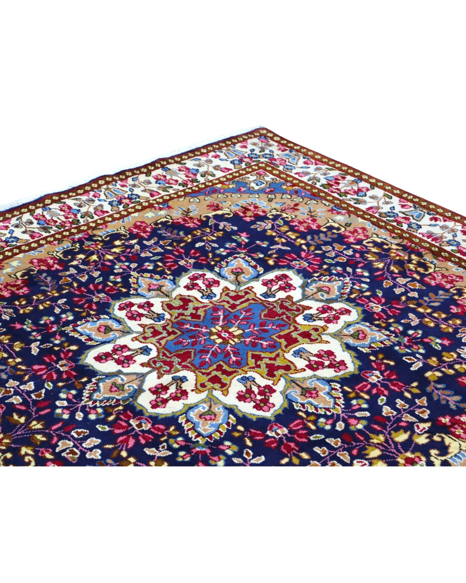 perserteppich-kerman-197-x-187-cm-schurwolle-handgeknupft-floral-70 Handgeknüpfter Kerman Perserteppich 197 × 187 cm