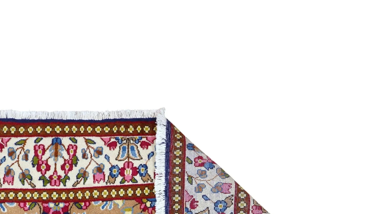 perserteppich-kerman-197-x-187-cm-schurwolle-handgeknupft-floral-rueckseite Handgeknüpfter Kerman Perserteppich 197 × 187 cm