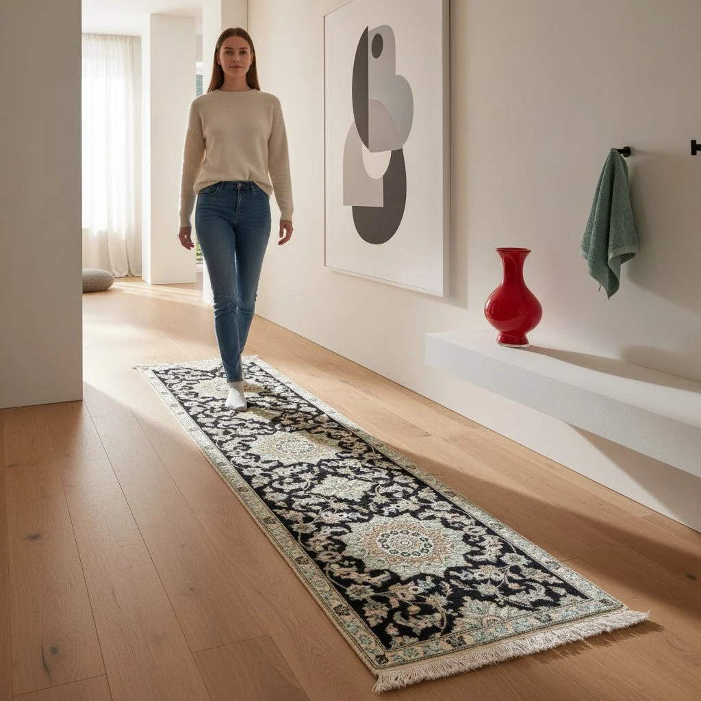 Nain Perserteppich aus Iran, 294 × 81 cm