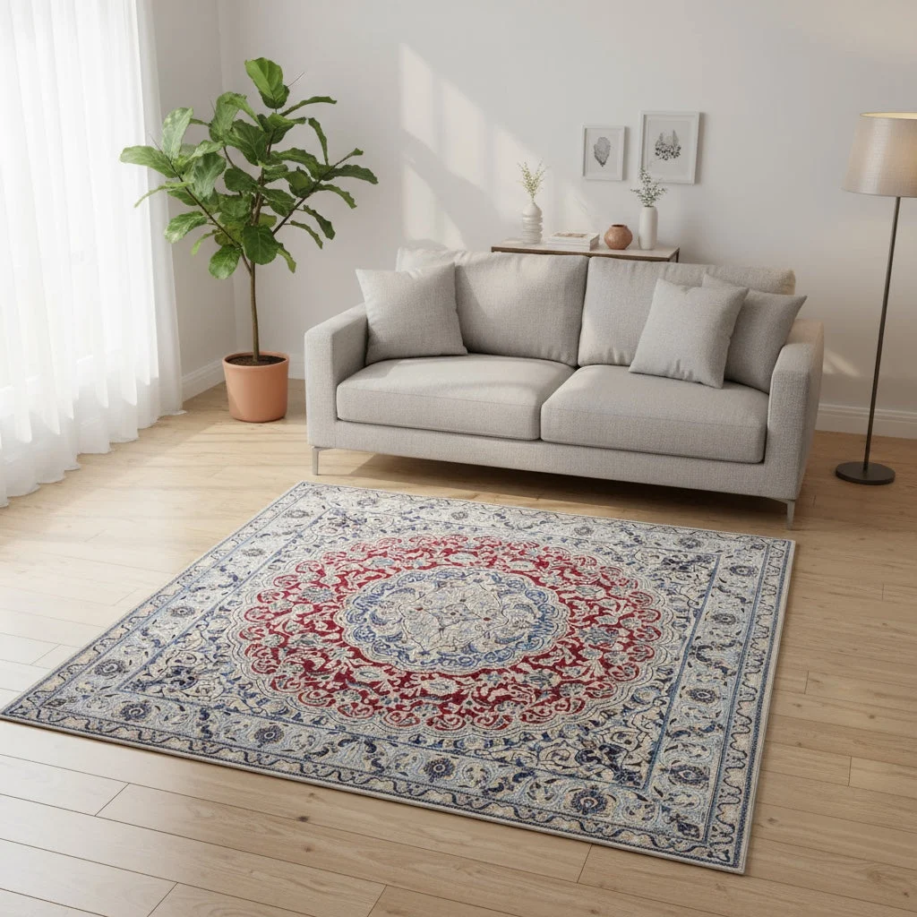 Handgeknüpfter Nain Perserteppich, 200 × 200 cm, Wolle