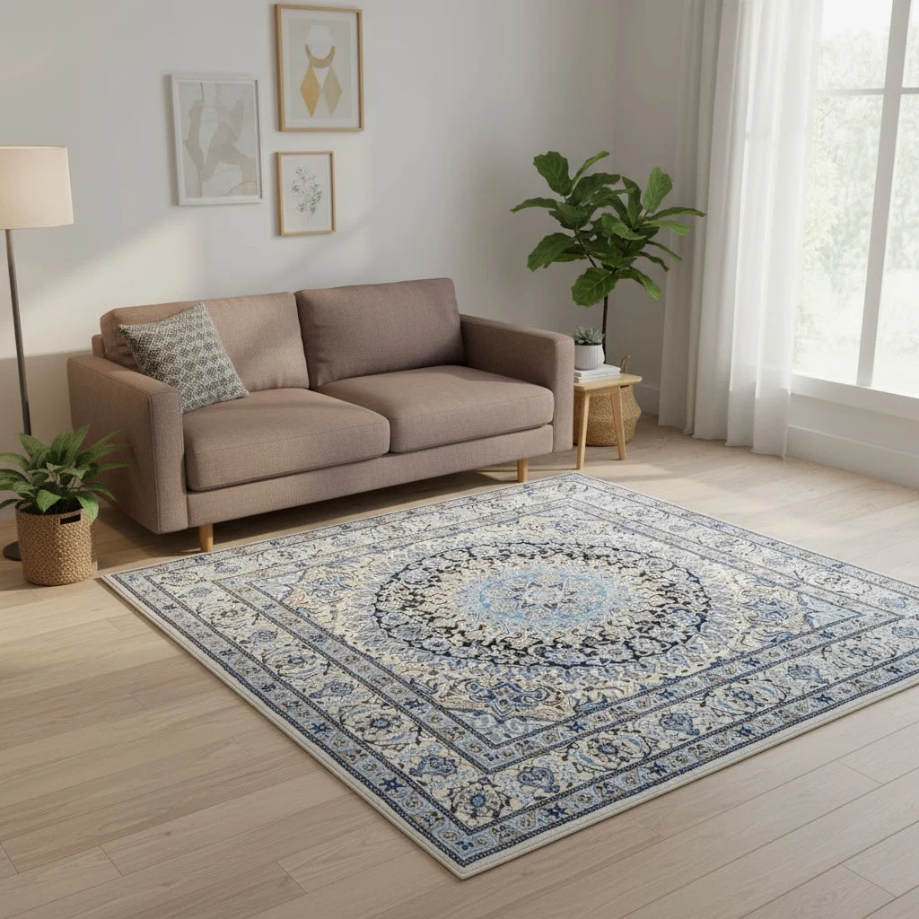 Nain Perserteppich aus Iran, 202 × 194 cm