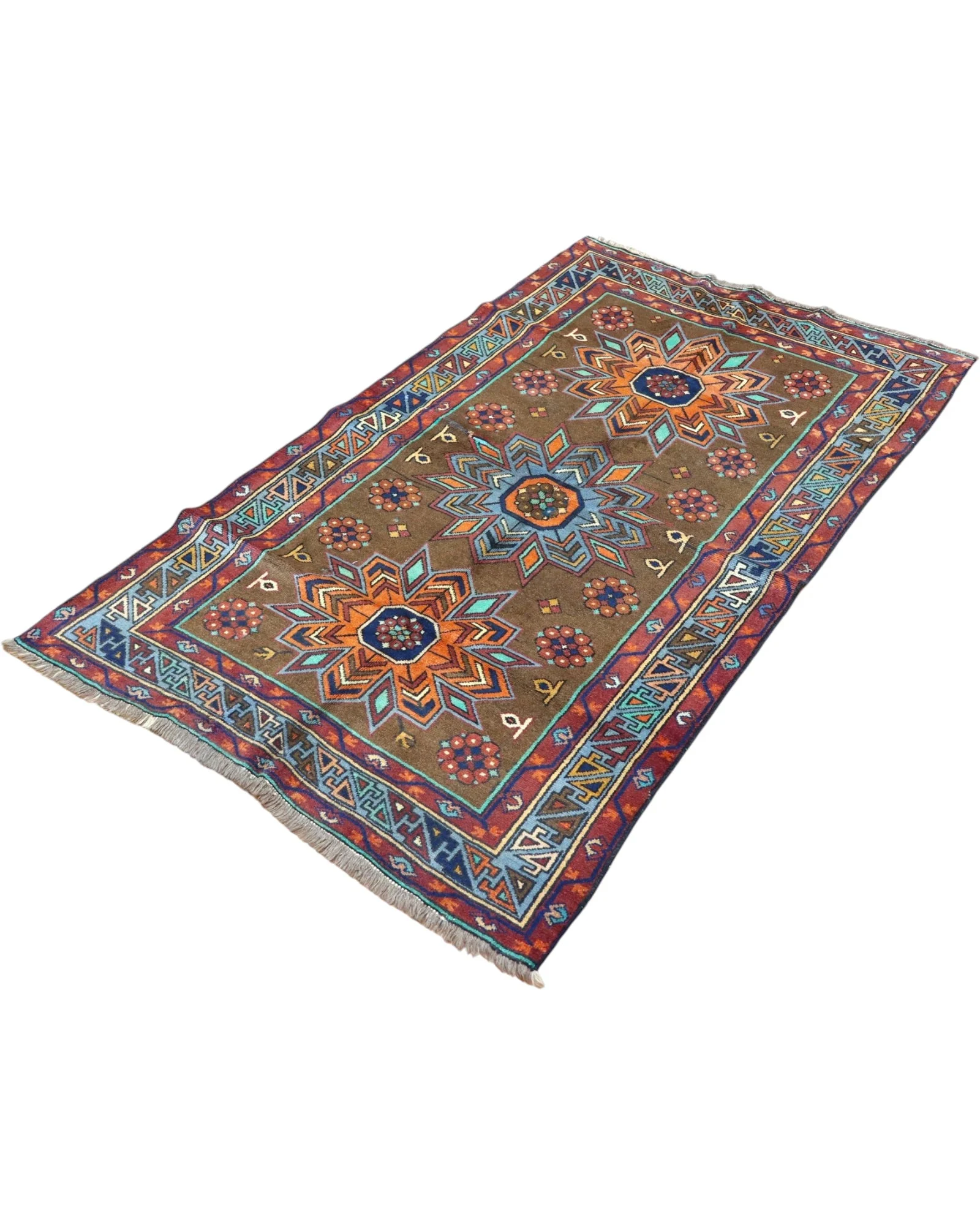Orientteppich 188 × 115 cm aus Wolle, handgeknüpft