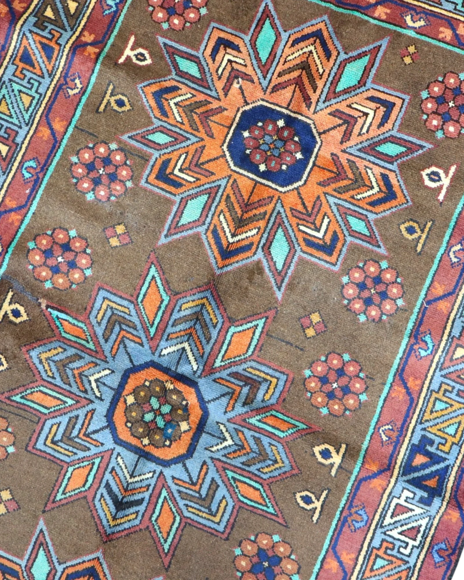 Orientteppich 188 × 115 cm aus Wolle, handgeknüpft