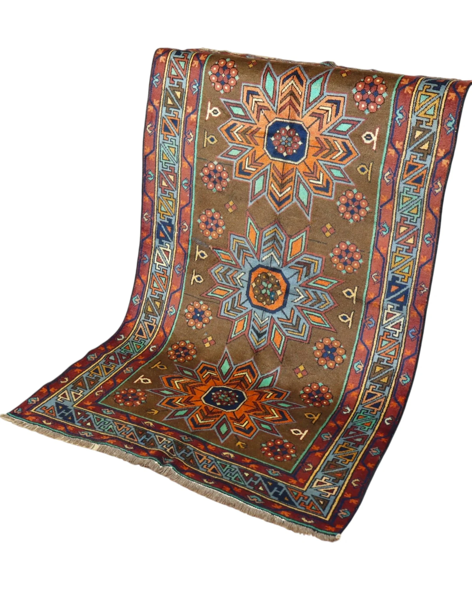 Orientteppich 188 × 115 cm aus Wolle, handgeknüpft