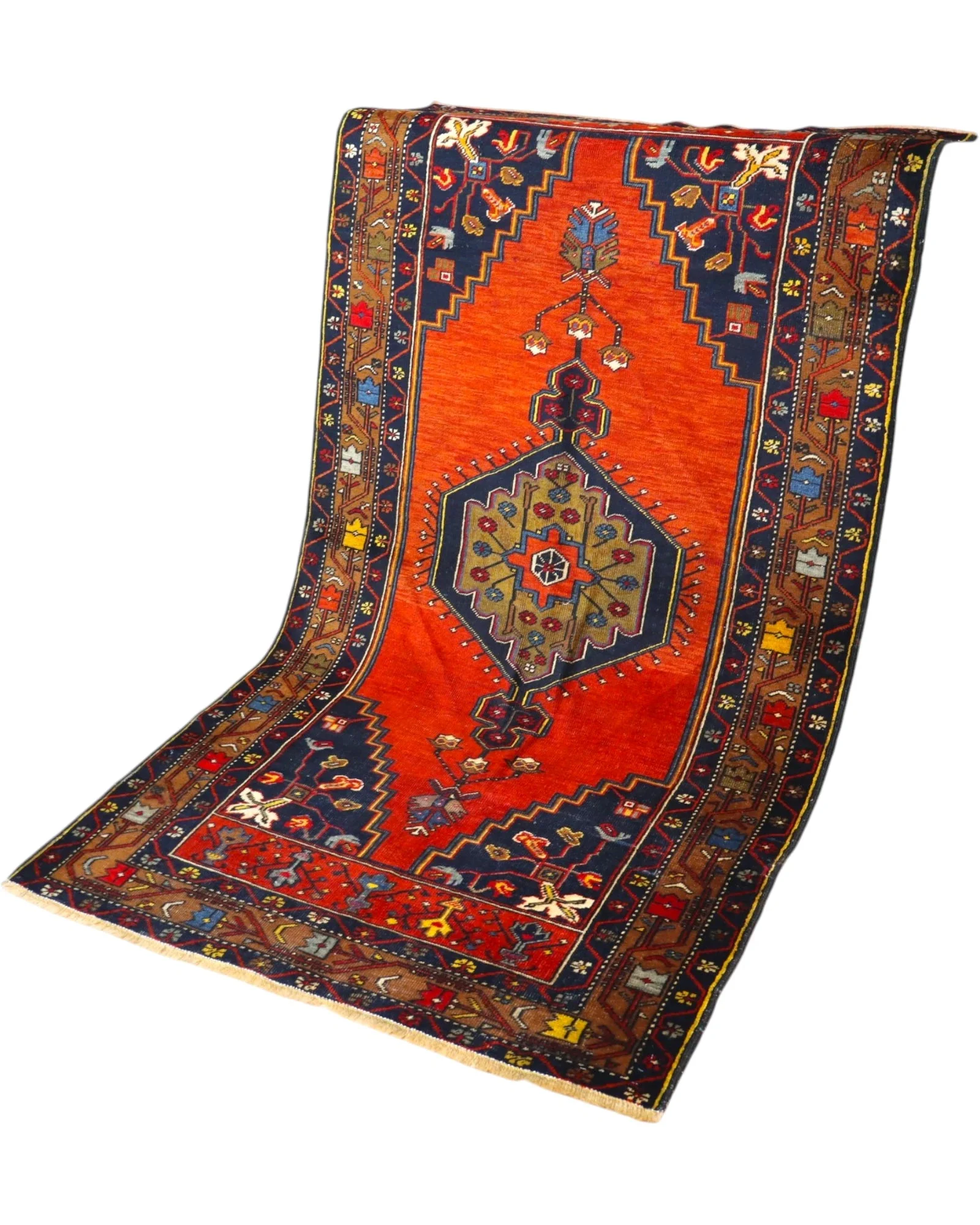 Handgeknüpfter Orientteppich, 220 × 115 cm, Wolle