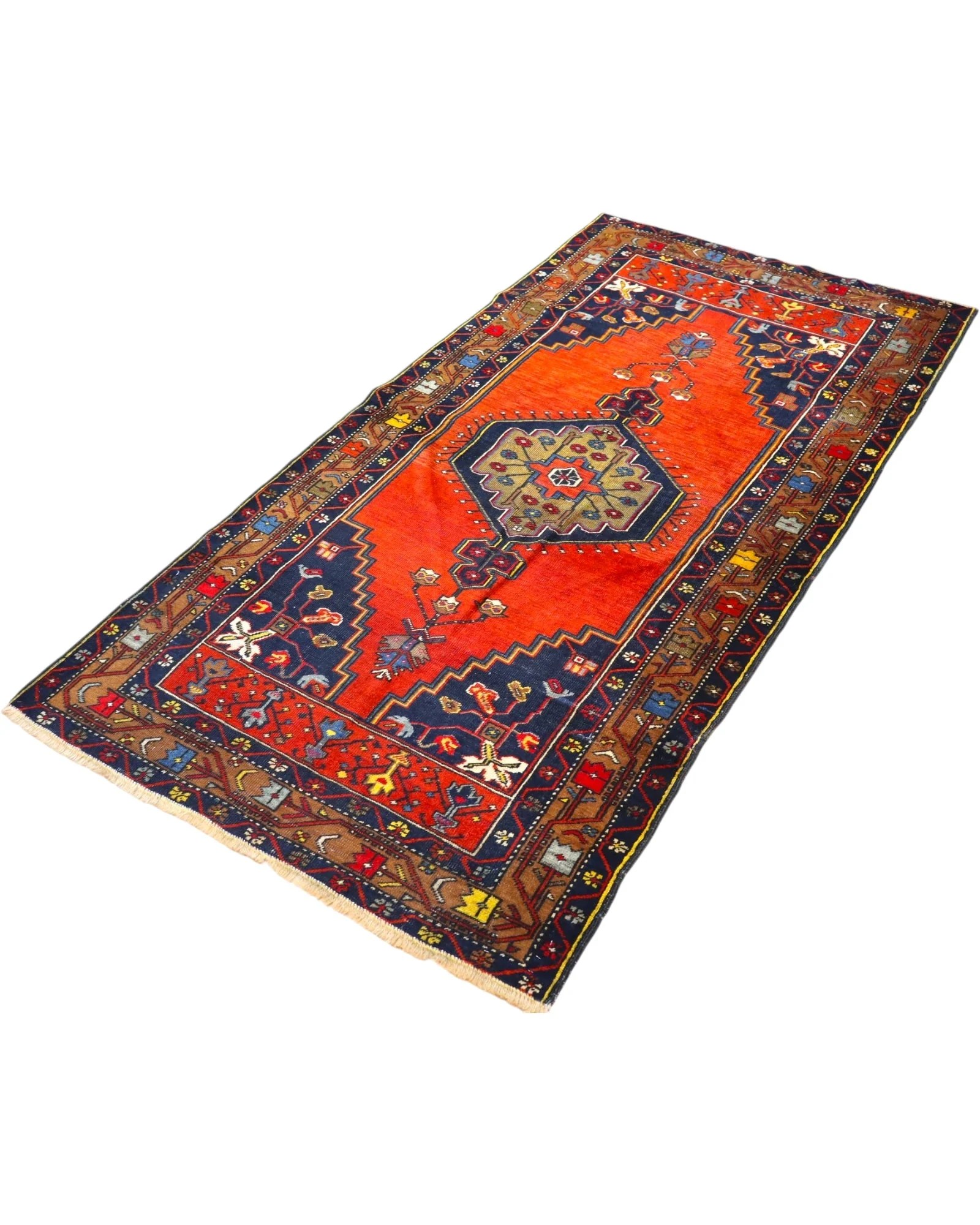 Handgeknüpfter Orientteppich, 220 × 115 cm, Wolle