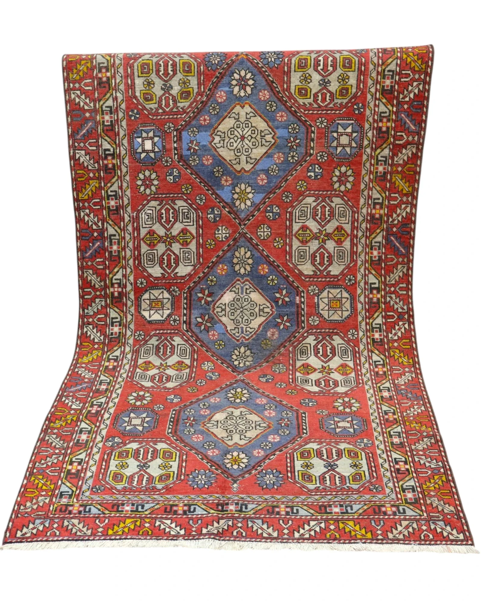 Orientteppich 222 × 125 cm aus Wolle, handgeknüpft