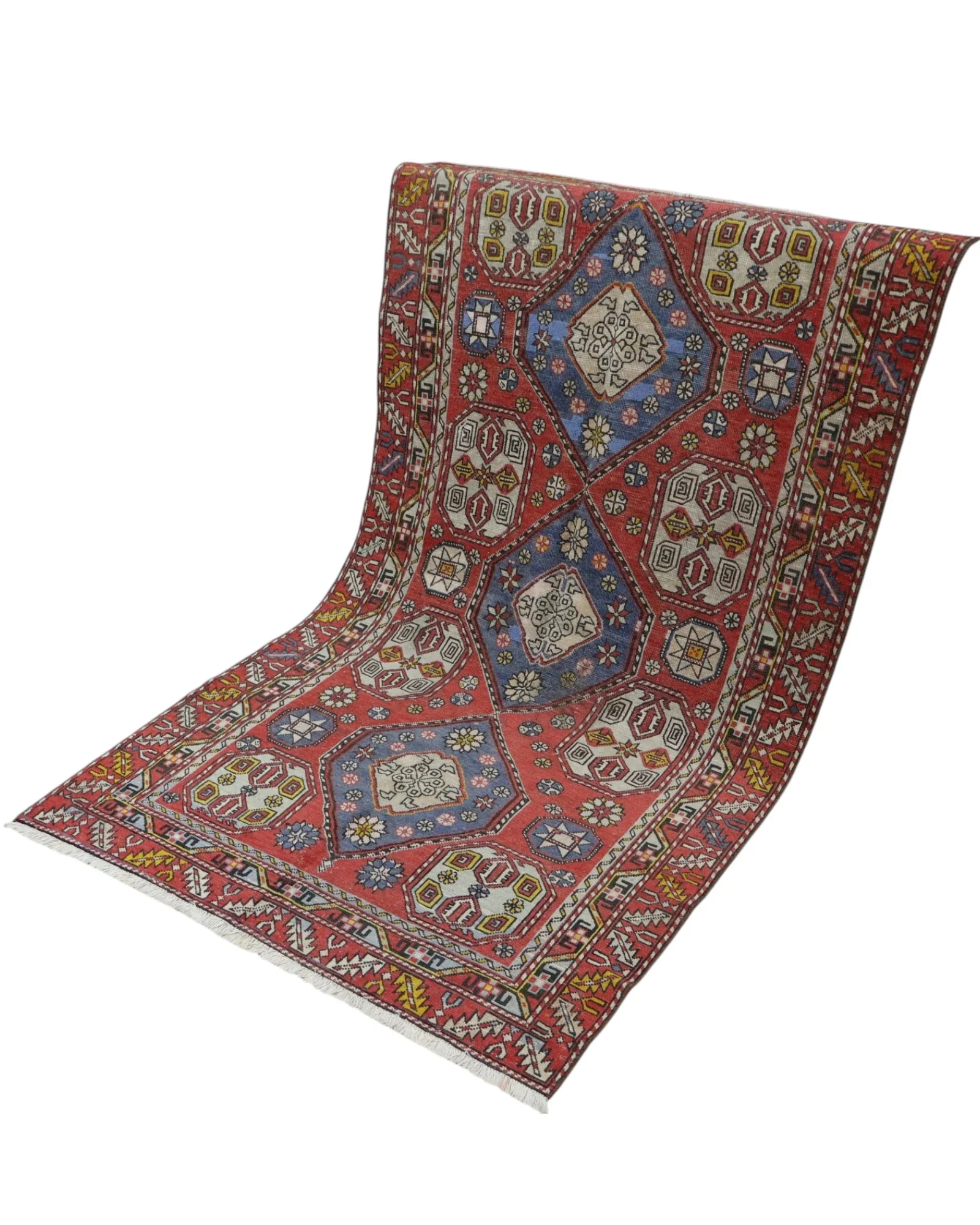 Orientteppich 222 × 125 cm aus Wolle, handgeknüpft