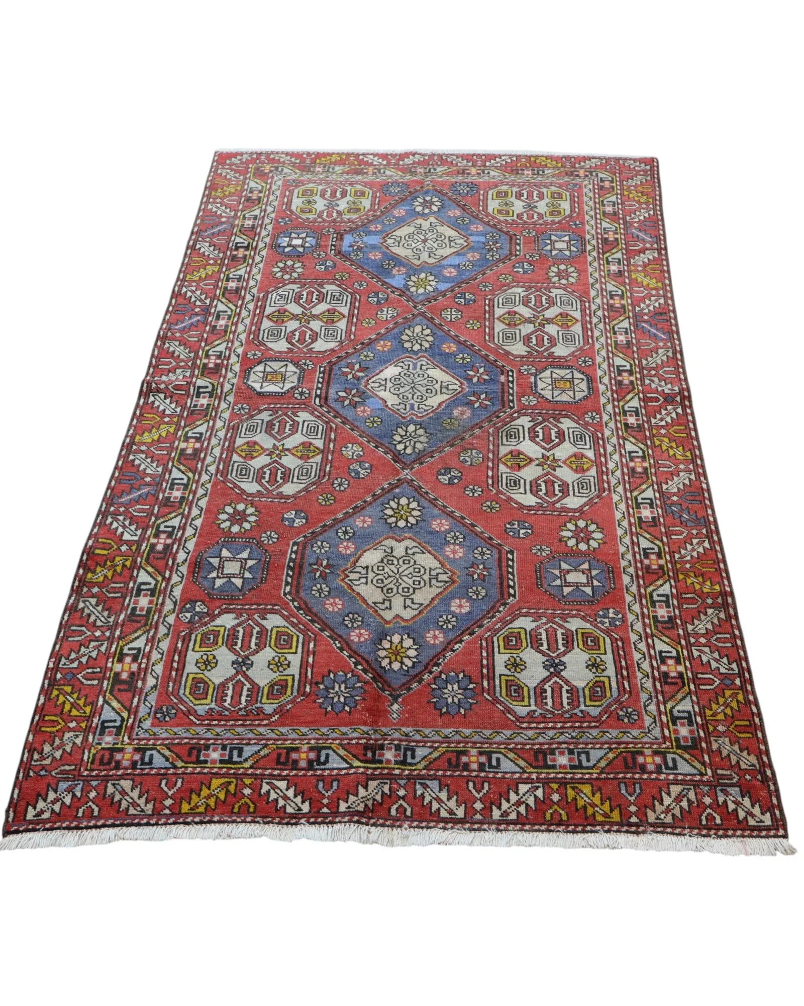 Orientteppich 222 × 125 cm aus Wolle, handgeknüpft