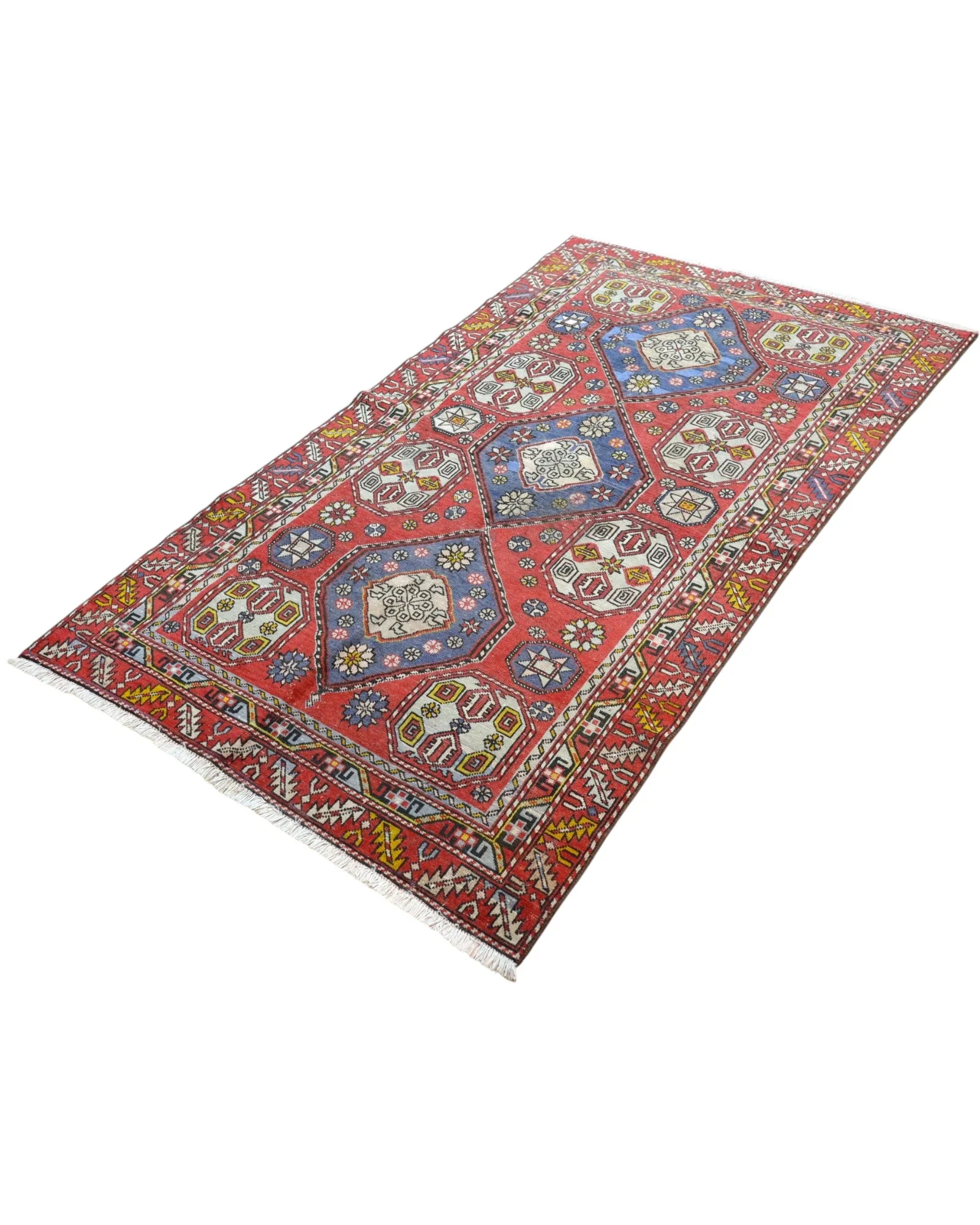 Orientteppich 222 × 125 cm aus Wolle, handgeknüpft