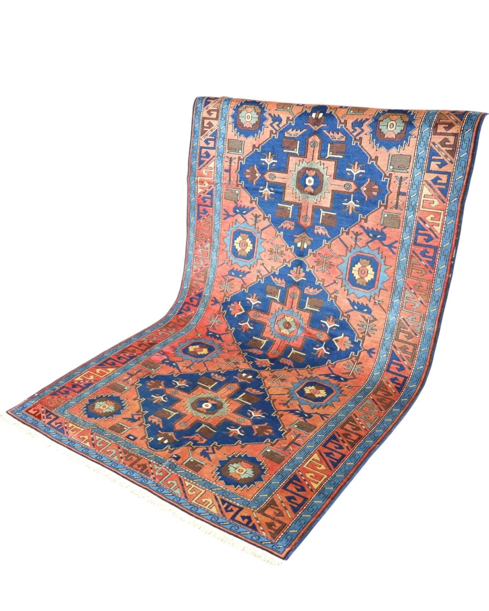 Orientteppich 228 × 136 cm aus Wolle, handgeknüpft