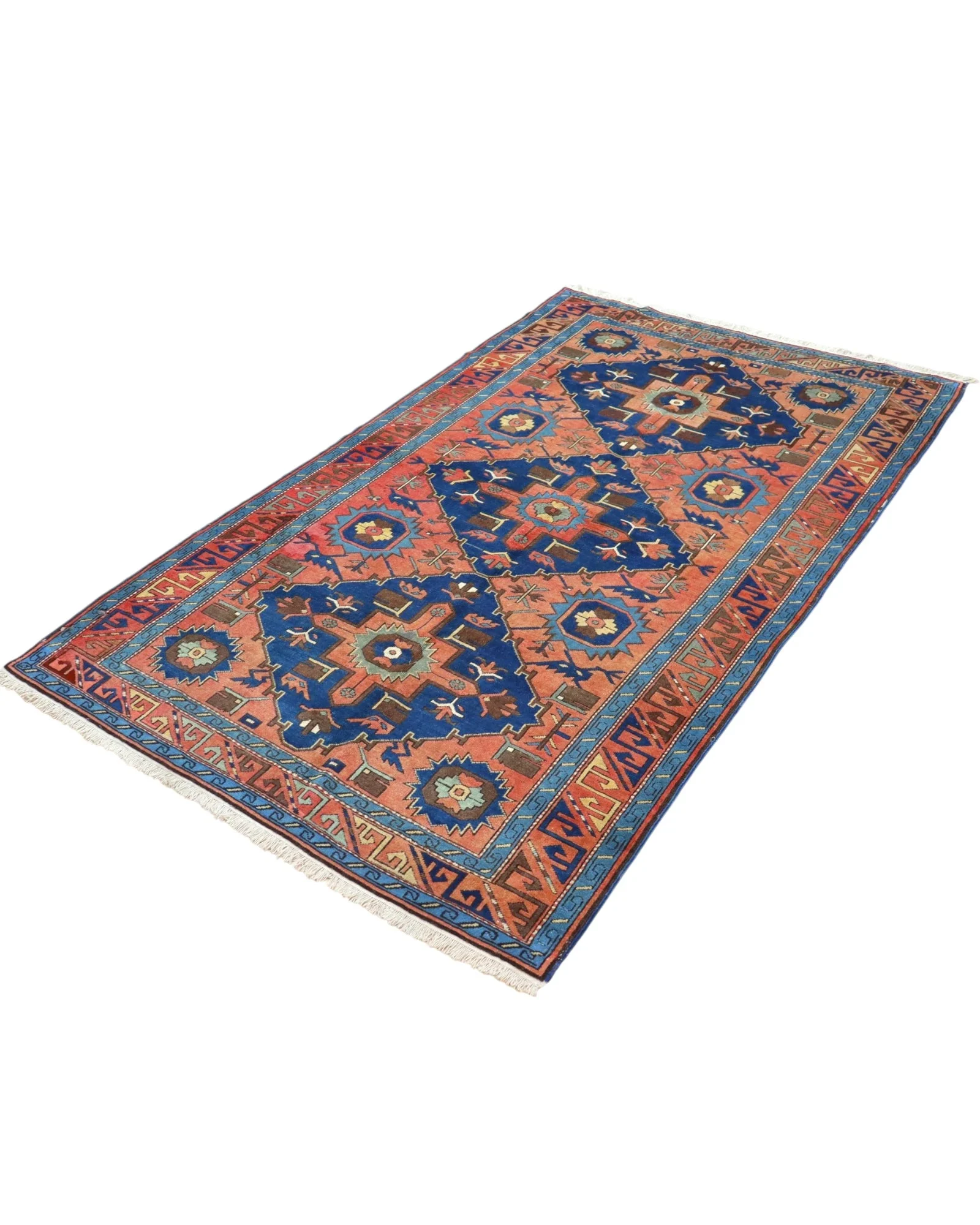 Orientteppich 228 × 136 cm aus Wolle, handgeknüpft