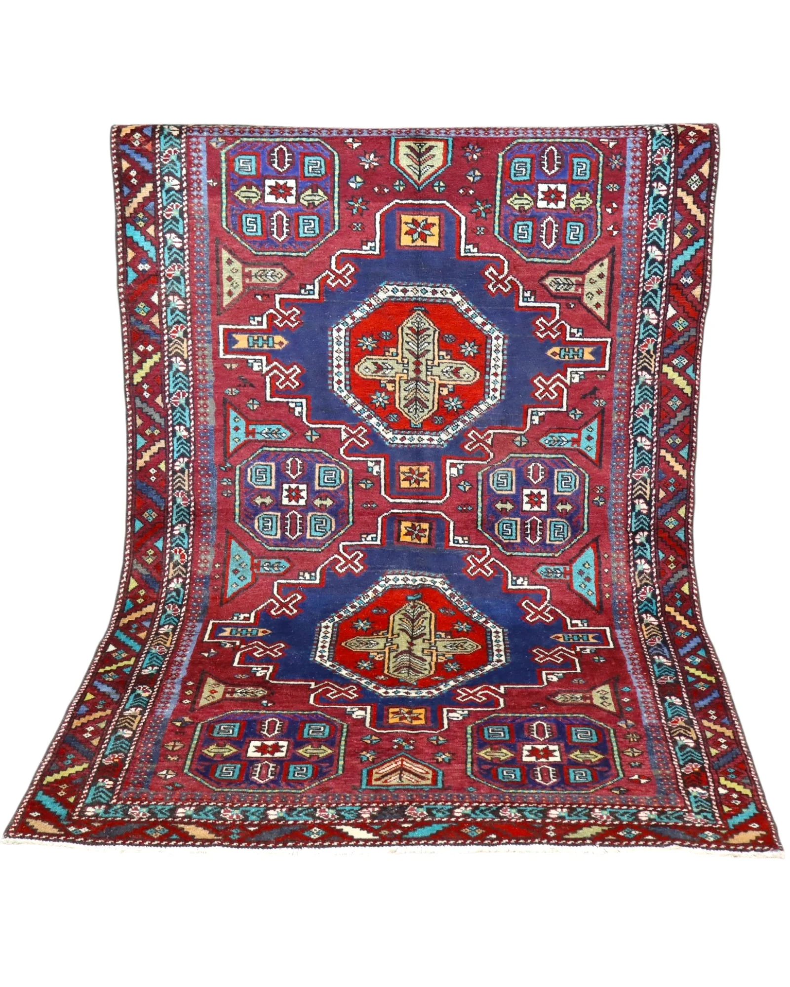 Handgeknüpfter Orientteppich 198 × 130 cm