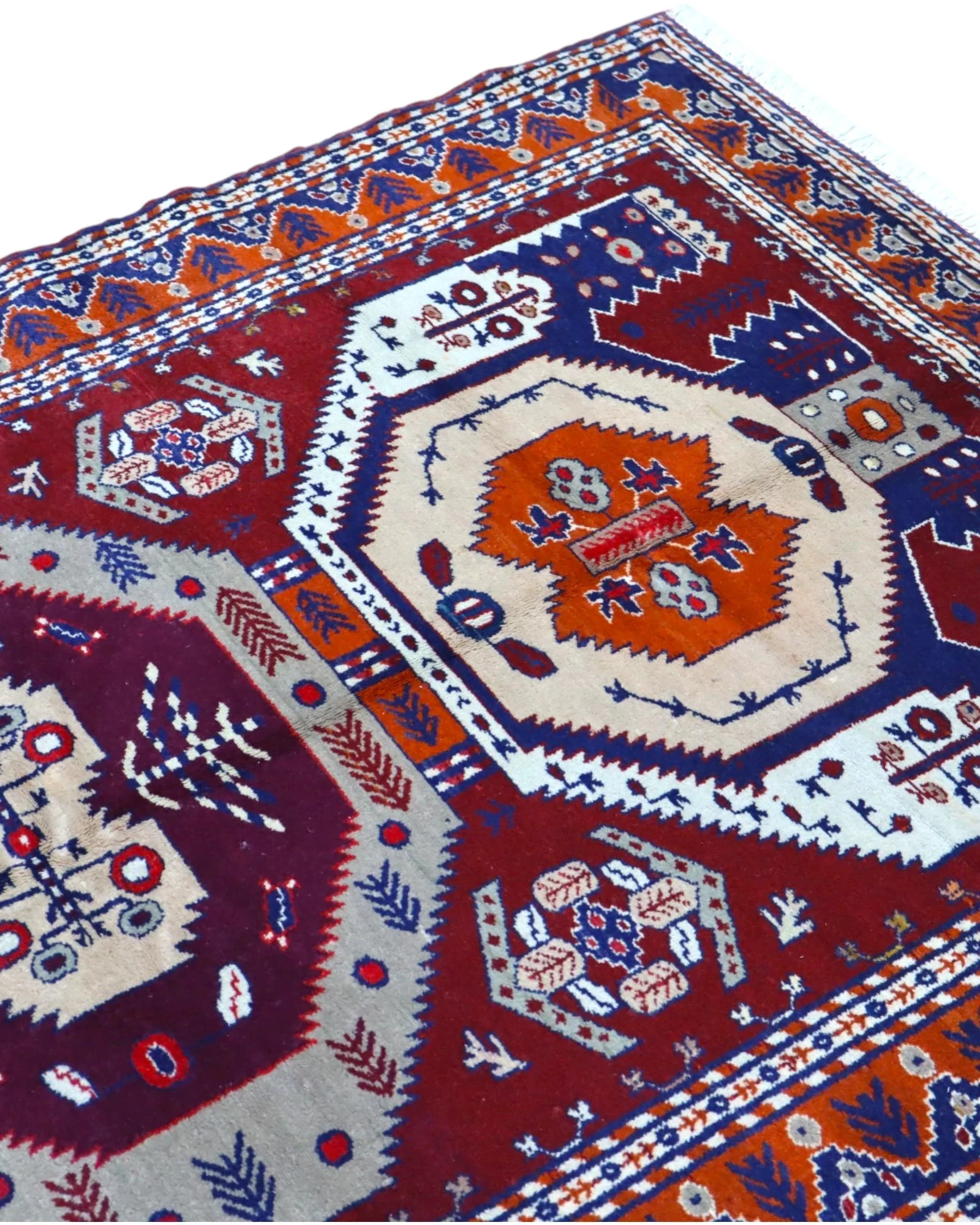 Orientteppich 200 × 125 cm aus Wolle, handgeknüpft