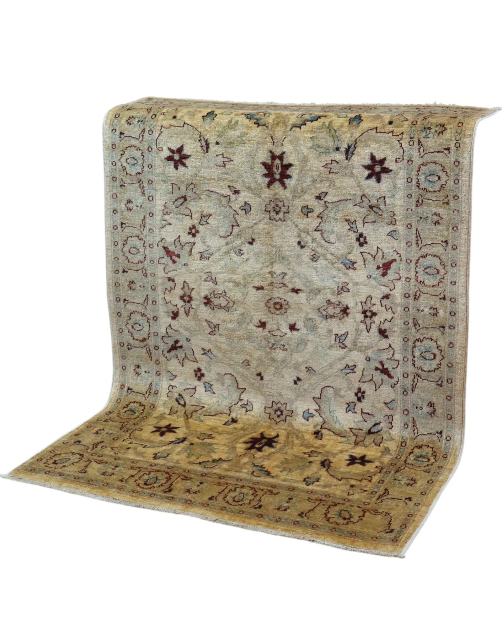 Ziegler Orientteppich 182 × 125 cm aus Wolle, handgeknüpft