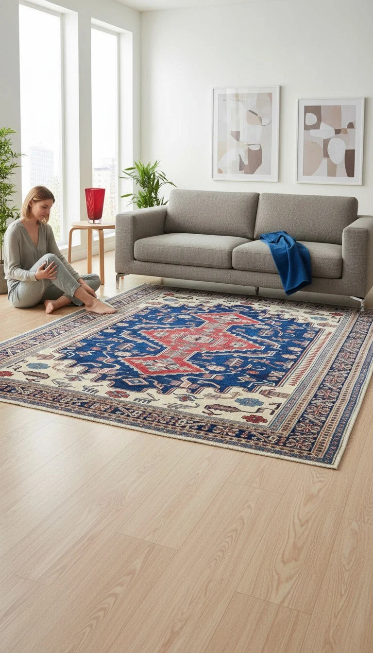 Orientteppich 317 × 224 cm aus Wolle, handgeknüpft