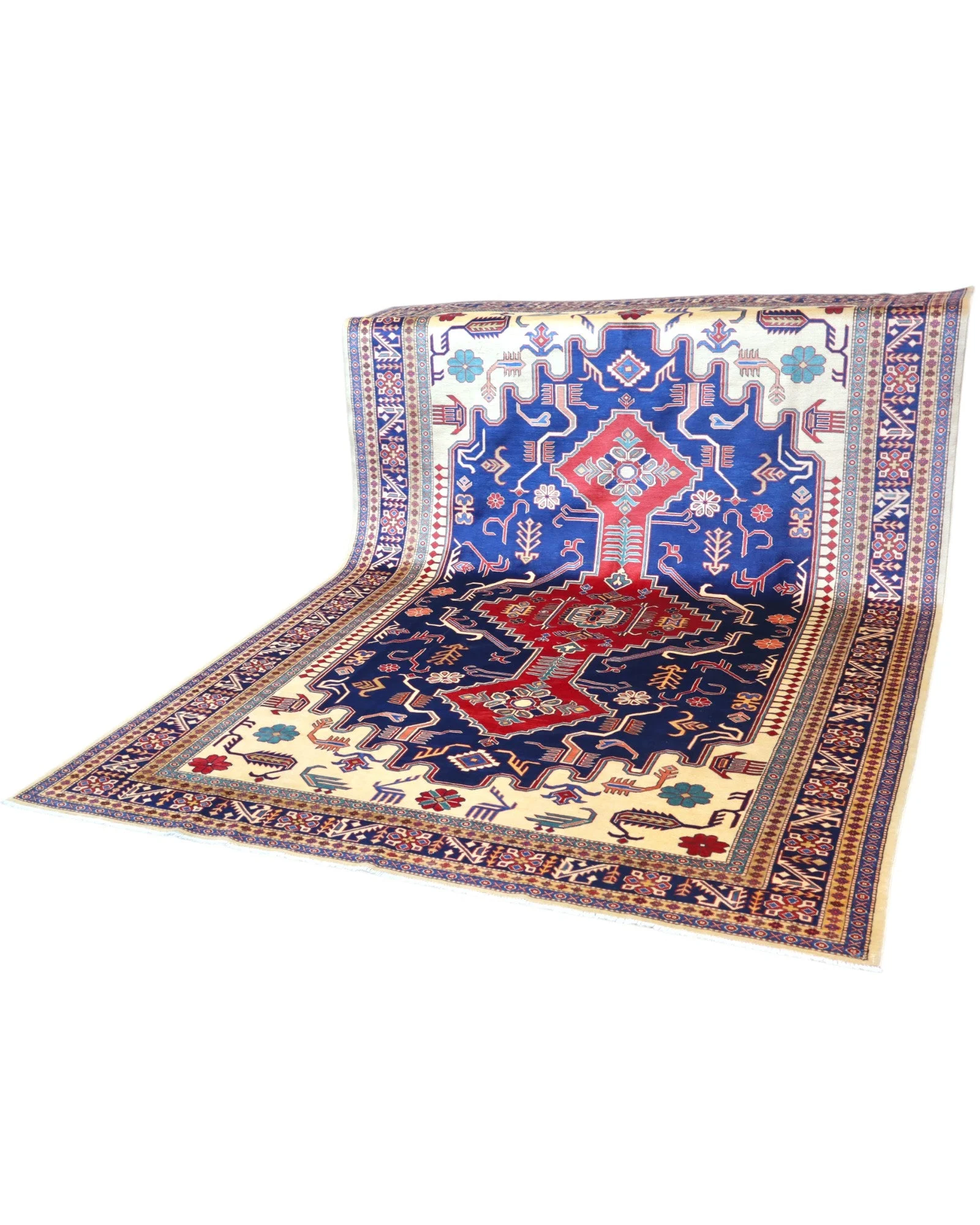 Orientteppich 317 × 224 cm aus Wolle, handgeknüpft