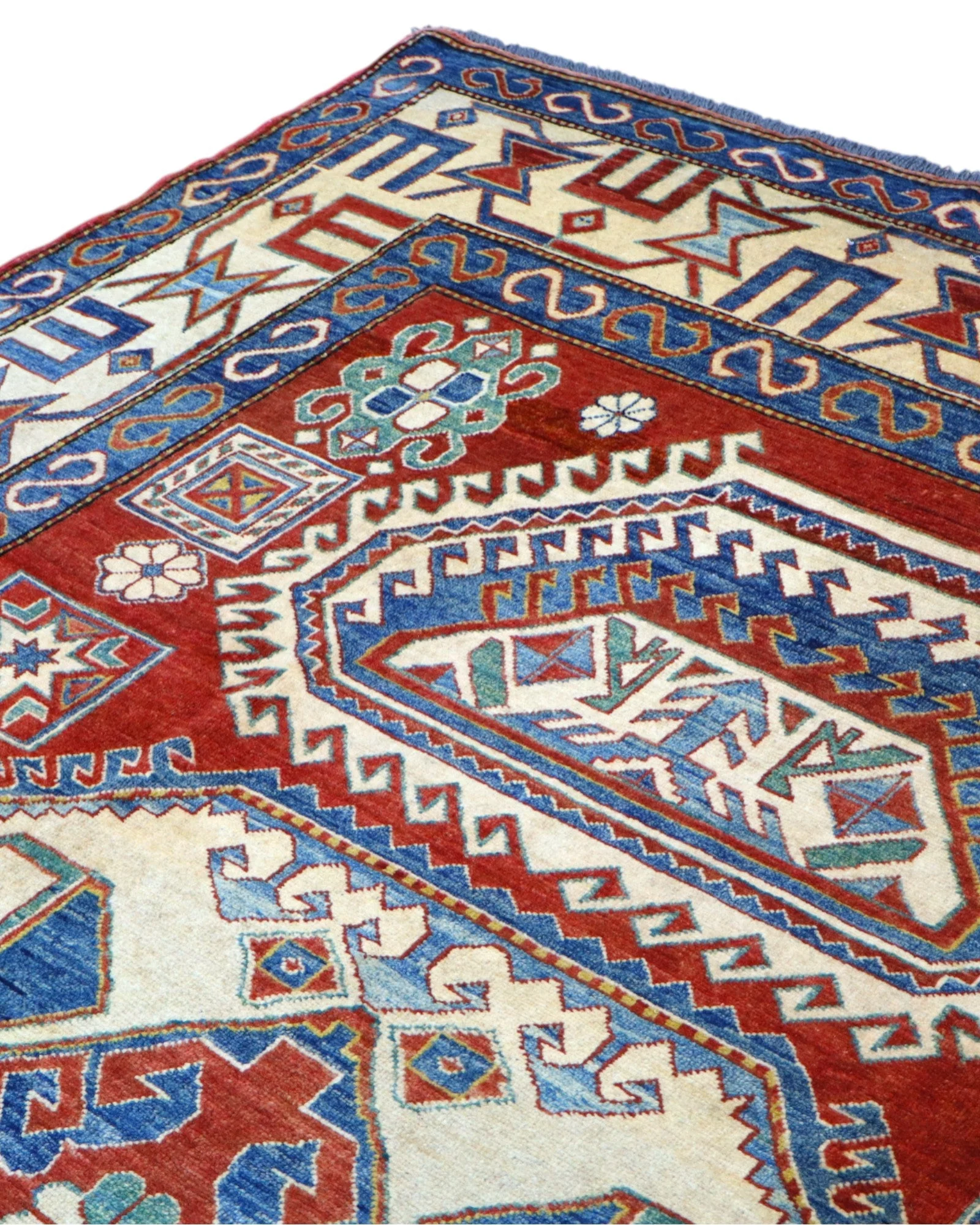 Kazak Orientteppich 346 × 210 cm aus Wolle, handgeknüpft