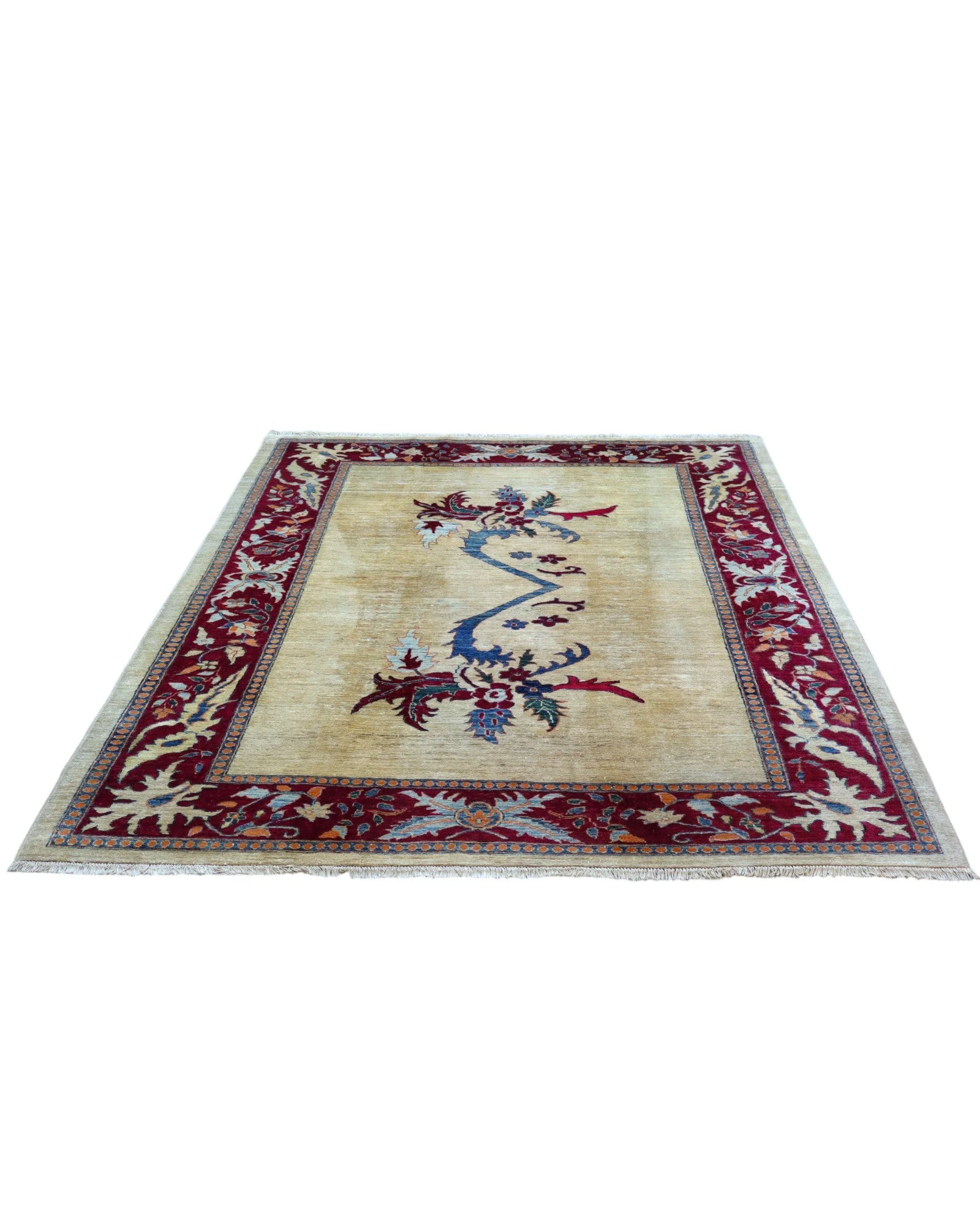 orientteppich-afghanistan-232-x-180-cm-schurwolle-handgeknupft-16 Kazak Orientteppich 232 × 180 cm aus Wolle, handgeknüpft