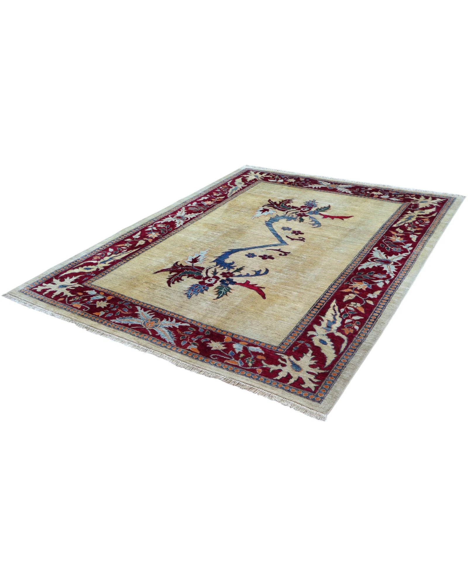 orientteppich-afghanistan-232-x-180-cm-schurwolle-handgeknupft-19 Kazak Orientteppich 232 × 180 cm aus Wolle, handgeknüpft
