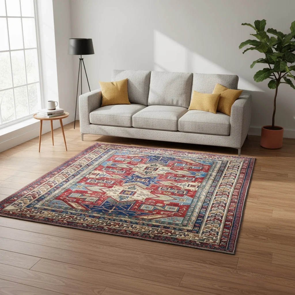 Handgeknüpfter Kazak Orientteppich, 247 × 215 cm, Wolle