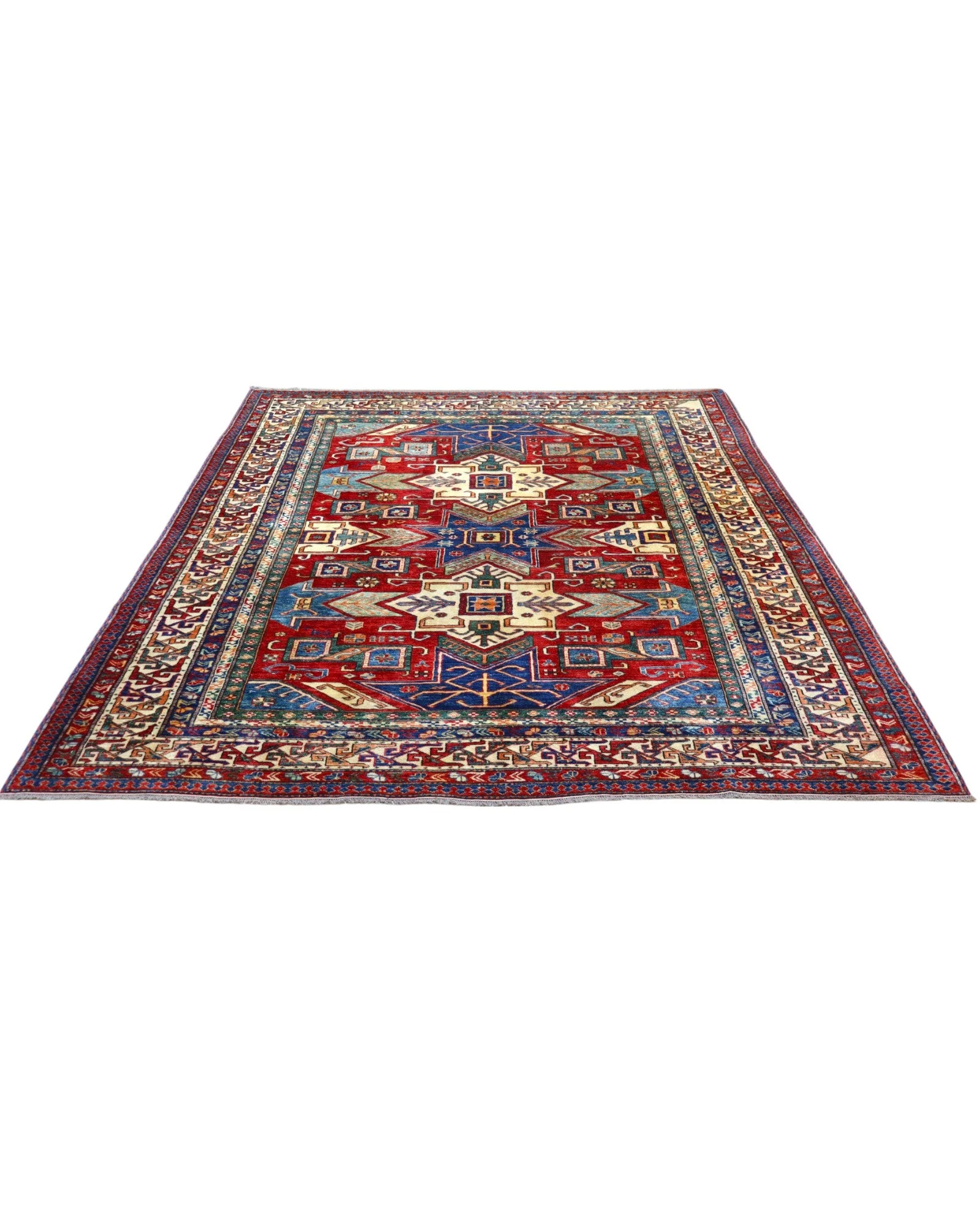 Handgeknüpfter Kazak Orientteppich, 247 × 215 cm, Wolle