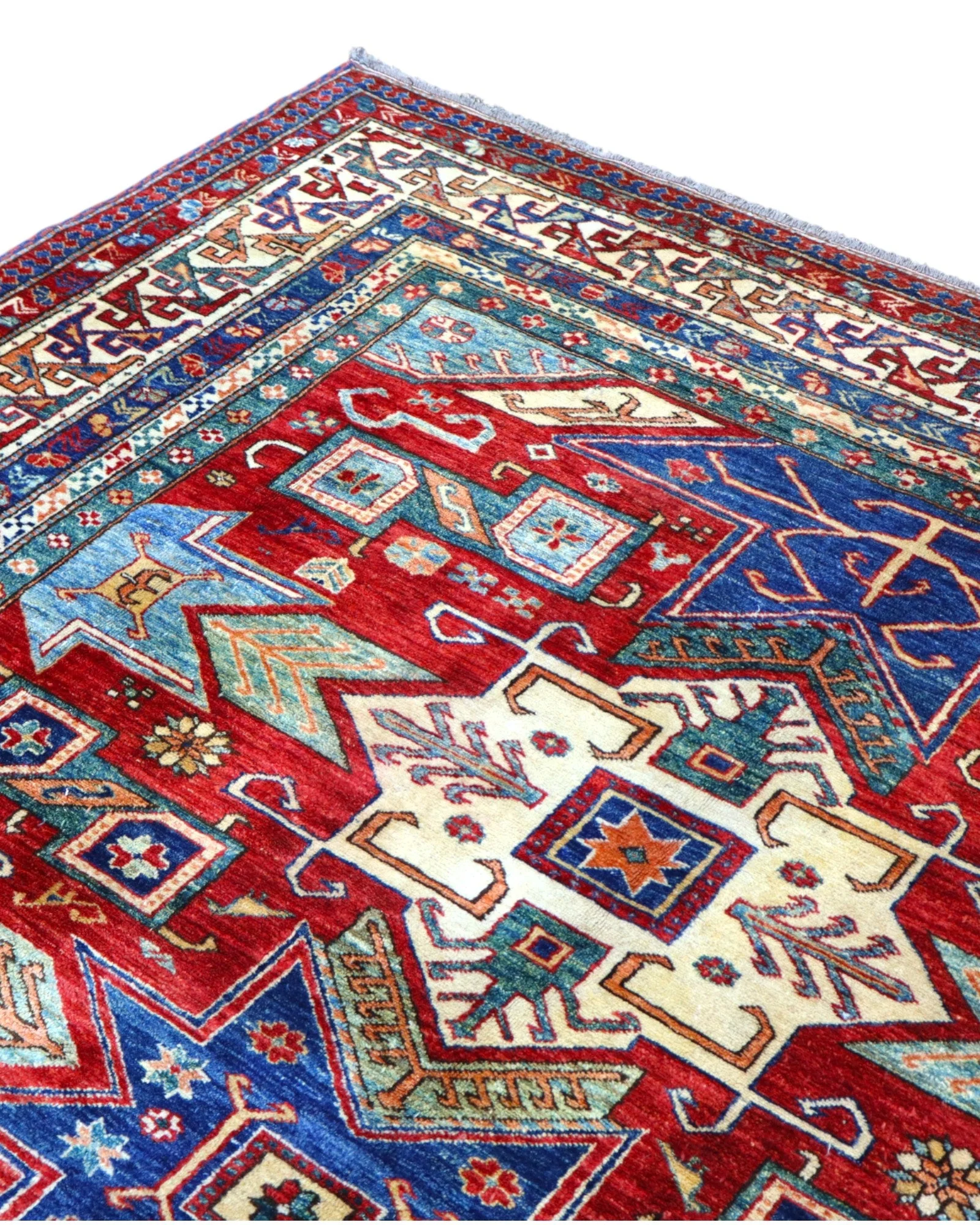 Handgeknüpfter Kazak Orientteppich, 247 × 215 cm, Wolle