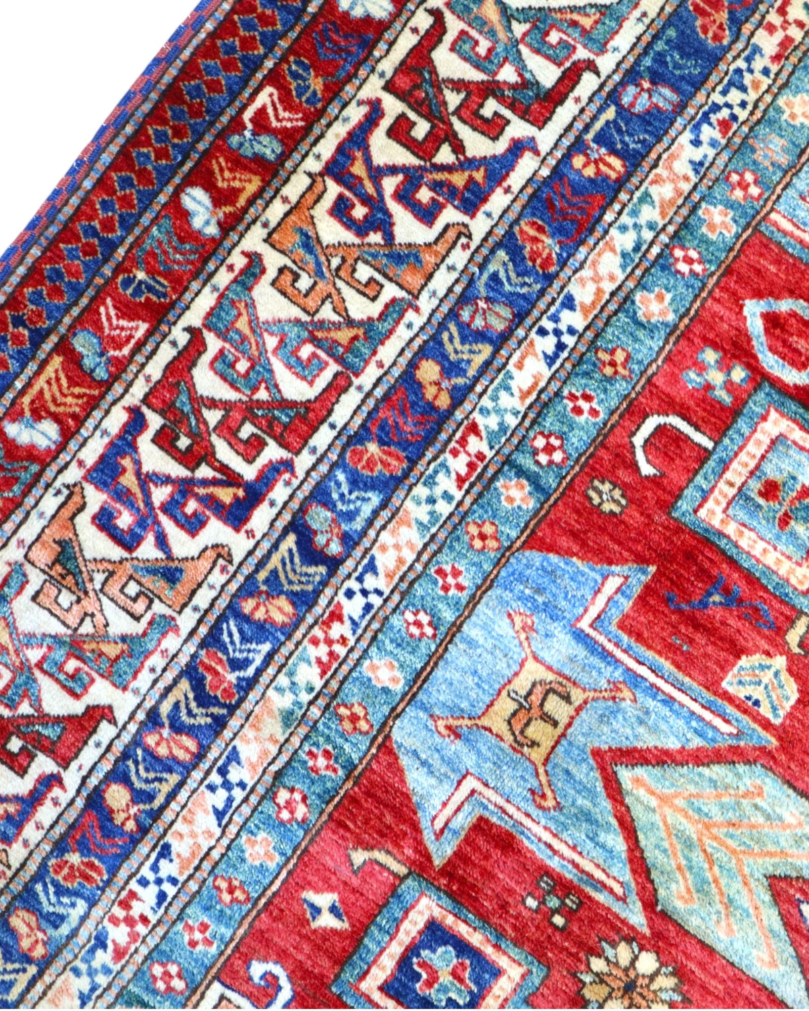 Handgeknüpfter Kazak Orientteppich, 247 × 215 cm, Wolle