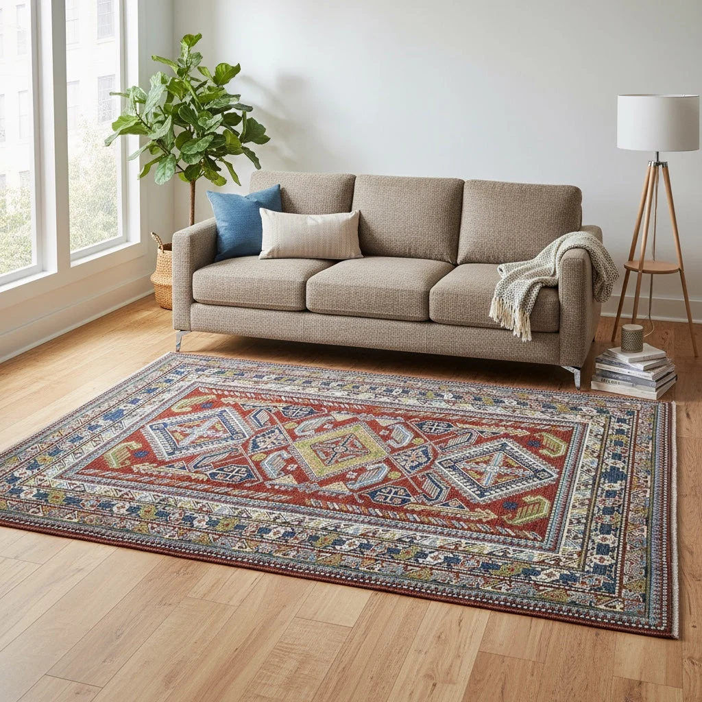 Kazak Orientteppich 259 × 196 cm aus Wolle, handgeknüpft