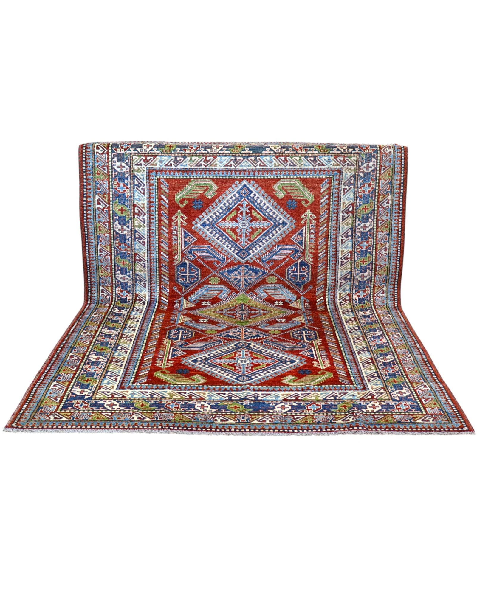 Kazak Orientteppich 259 × 196 cm aus Wolle, handgeknüpft