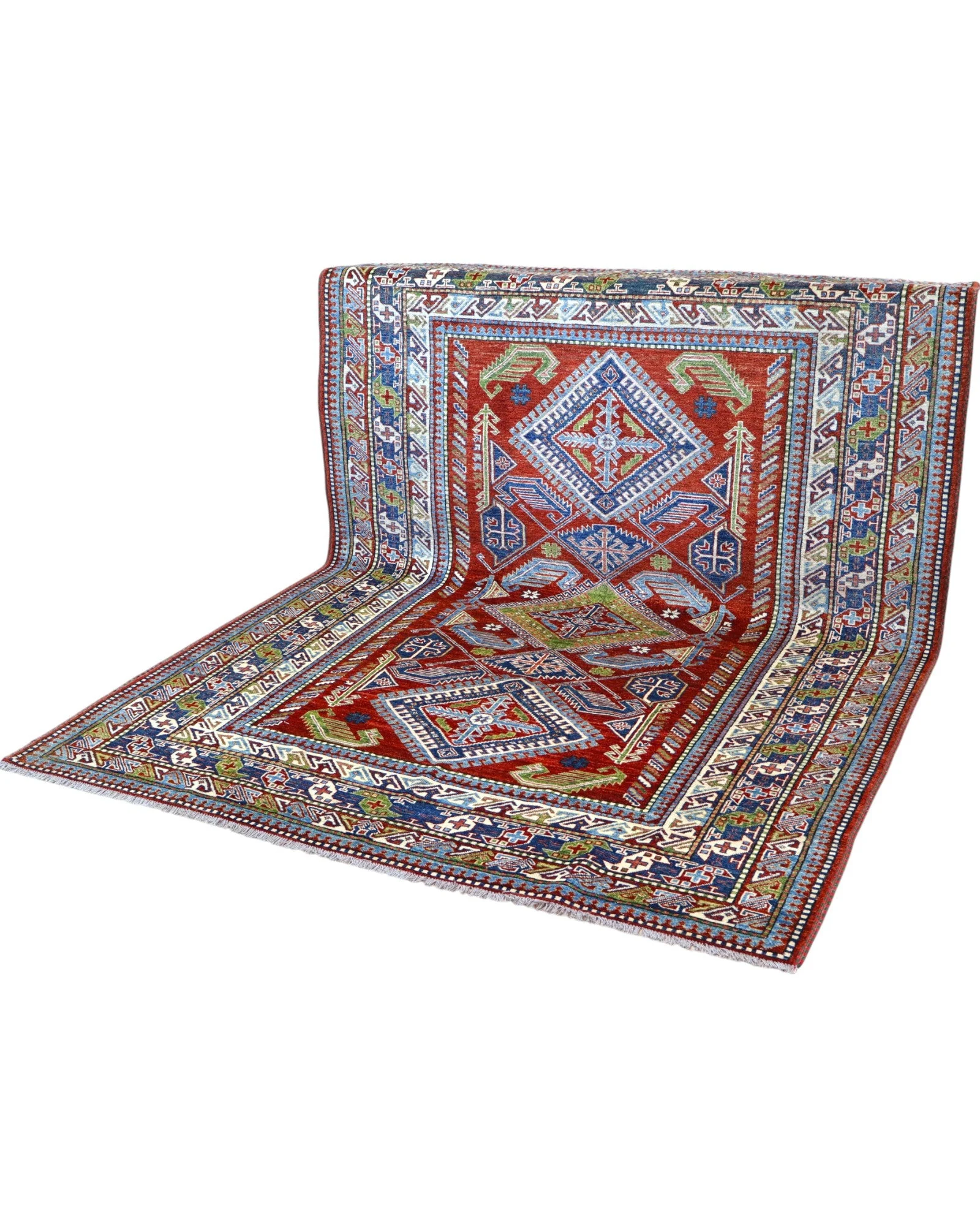 Kazak Orientteppich 259 × 196 cm aus Wolle, handgeknüpft