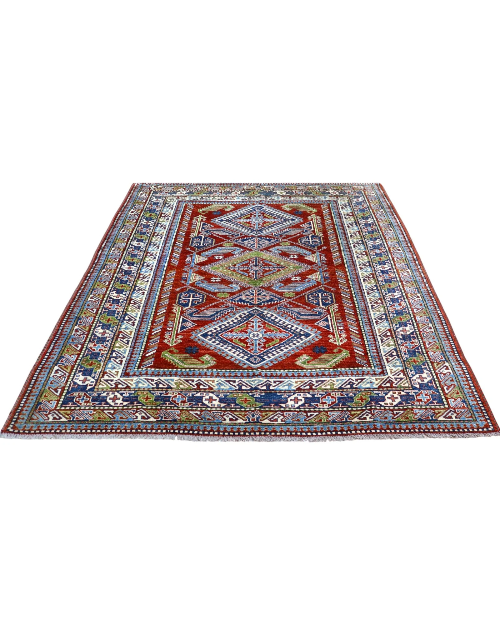 Kazak Orientteppich 259 × 196 cm aus Wolle, handgeknüpft