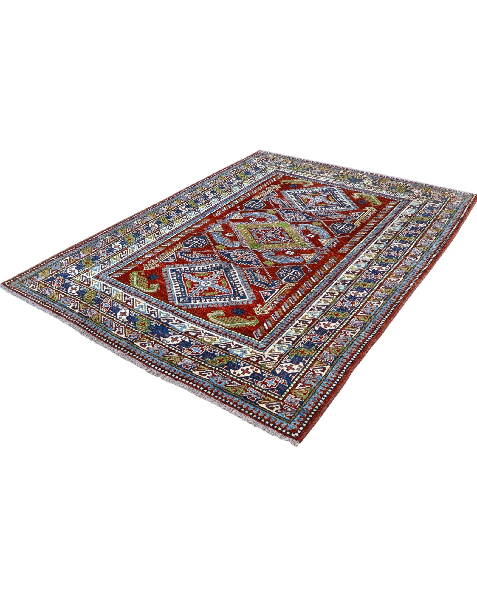 Kazak Orientteppich 259 × 196 cm aus Wolle, handgeknüpft
