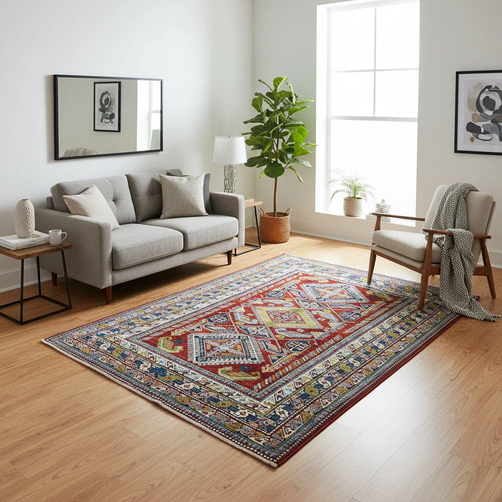 Kazak Orientteppich 259 × 196 cm aus Wolle, handgeknüpft