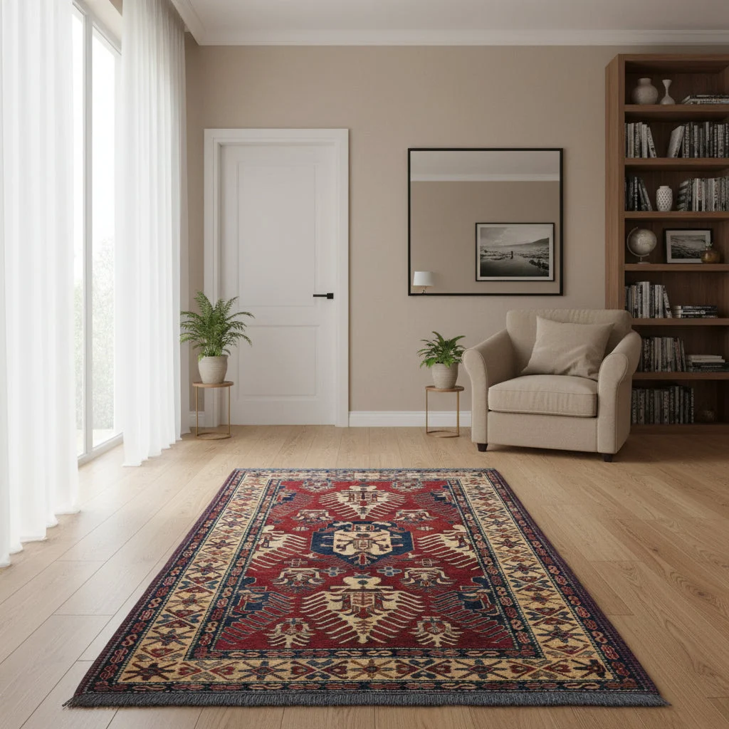 Kazak Orientteppich aus Afghanistan, 173 × 120 cm