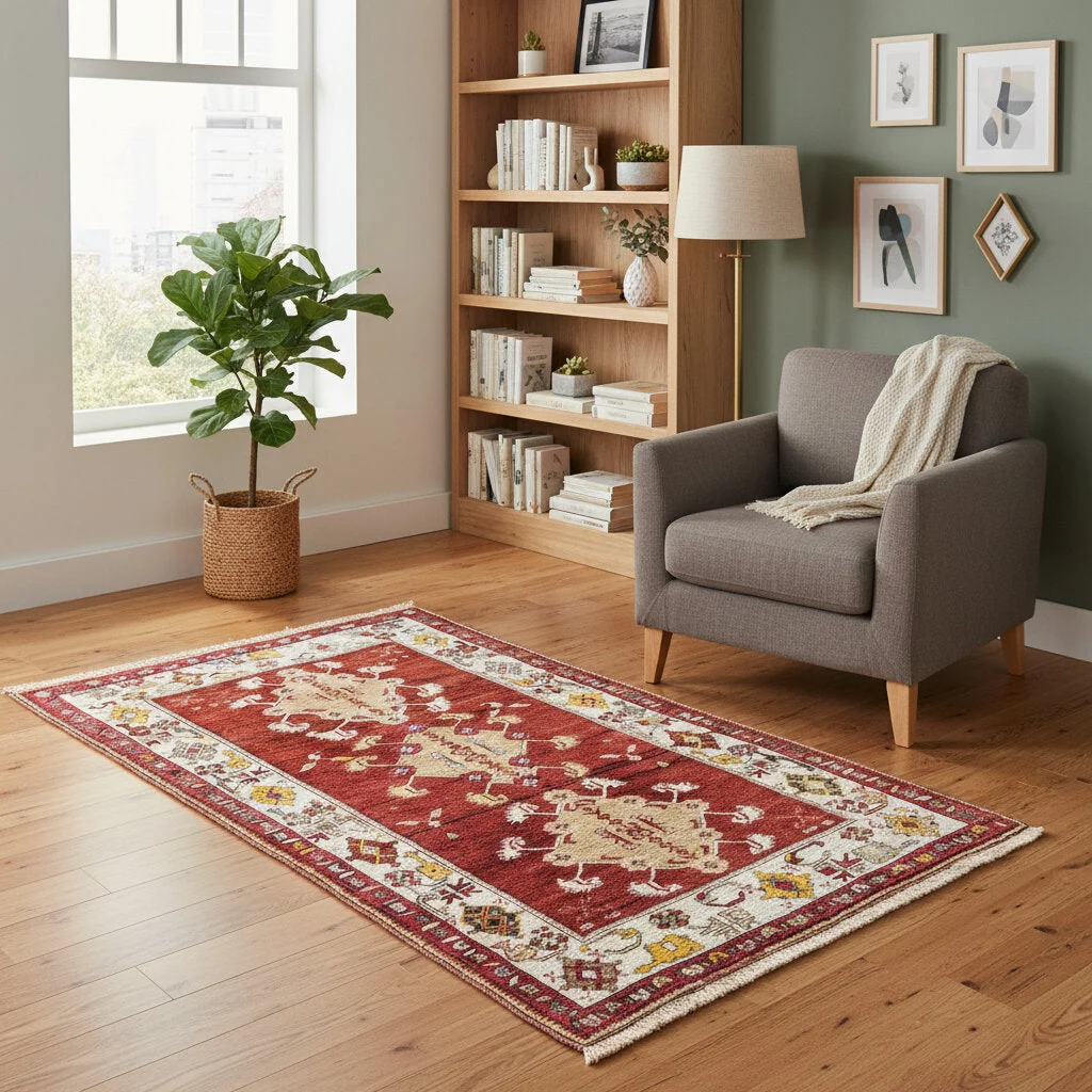 orientteppich-shirvan-168-x-126-cm-schurwolle-handgeknupft-12 Handgeknüpfter Orientteppich 168 × 126 cm