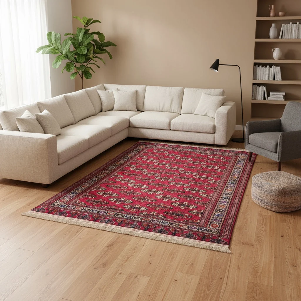 orientteppich-bukhara-280-x-180-cm-schurwolle-handgeknupft-9 Orientteppich aus dem Orient, 280 × 180 cm