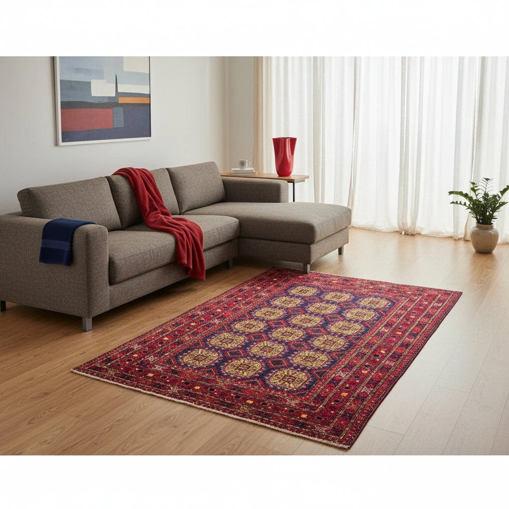 Handgeknüpfter Turkmen Orientteppich 303 × 232 cm