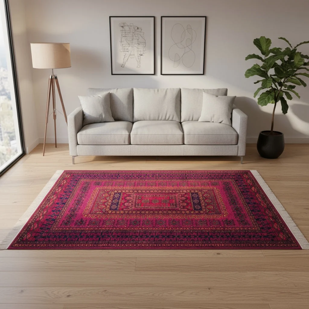 Turkmen Orientteppich 278 × 185 cm aus Wolle, handgeknüpft