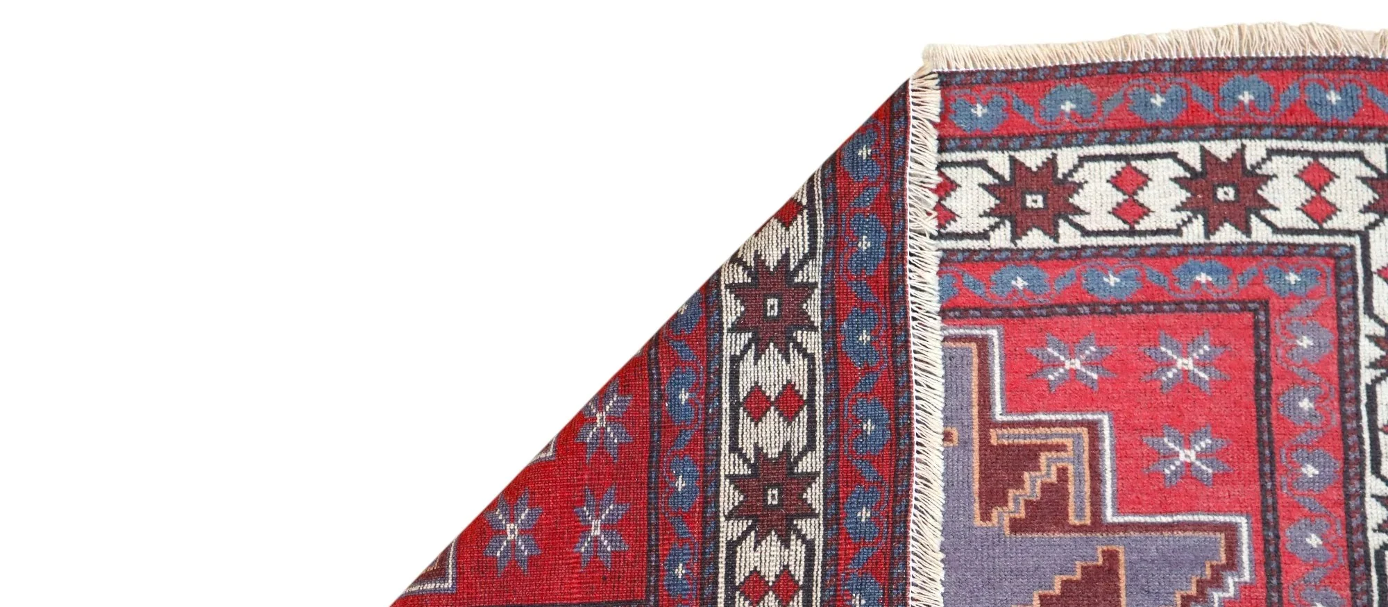 orientteppich-kazak-181-x-113-cm-schurwolle-handgeknupft-rueckseite Handgeknüpfter Kazak Orientteppich 181 × 113 cm