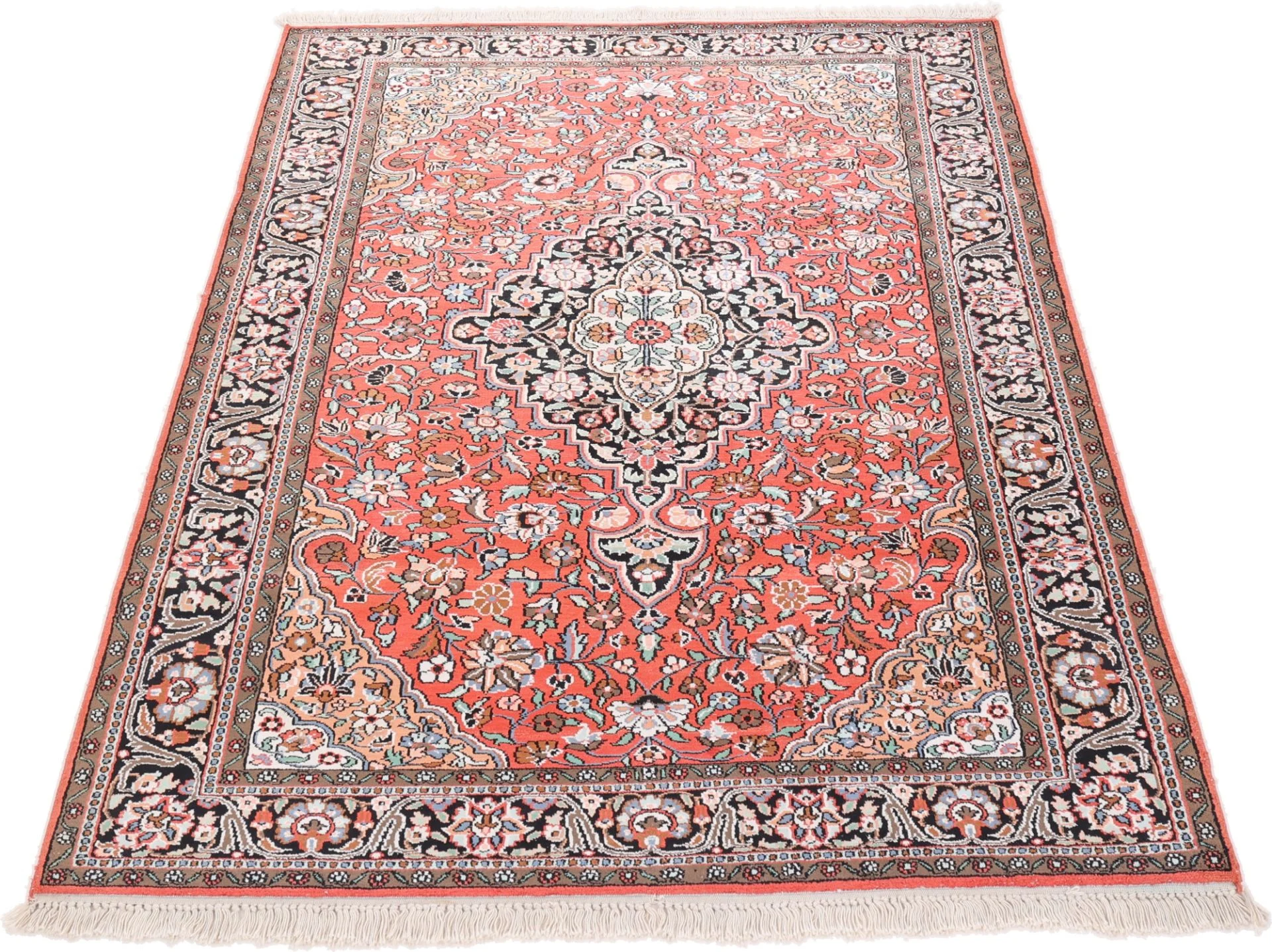 orientteppich-indien-184-x-124-cm-schurwolle-handgeknupft-2 Handgeknüpfter Orientteppich 184 × 124 cm