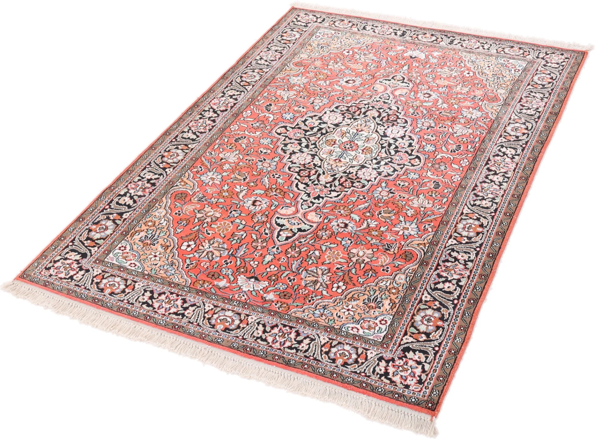 orientteppich-indien-184-x-124-cm-schurwolle-handgeknupft-3 Handgeknüpfter Orientteppich 184 × 124 cm