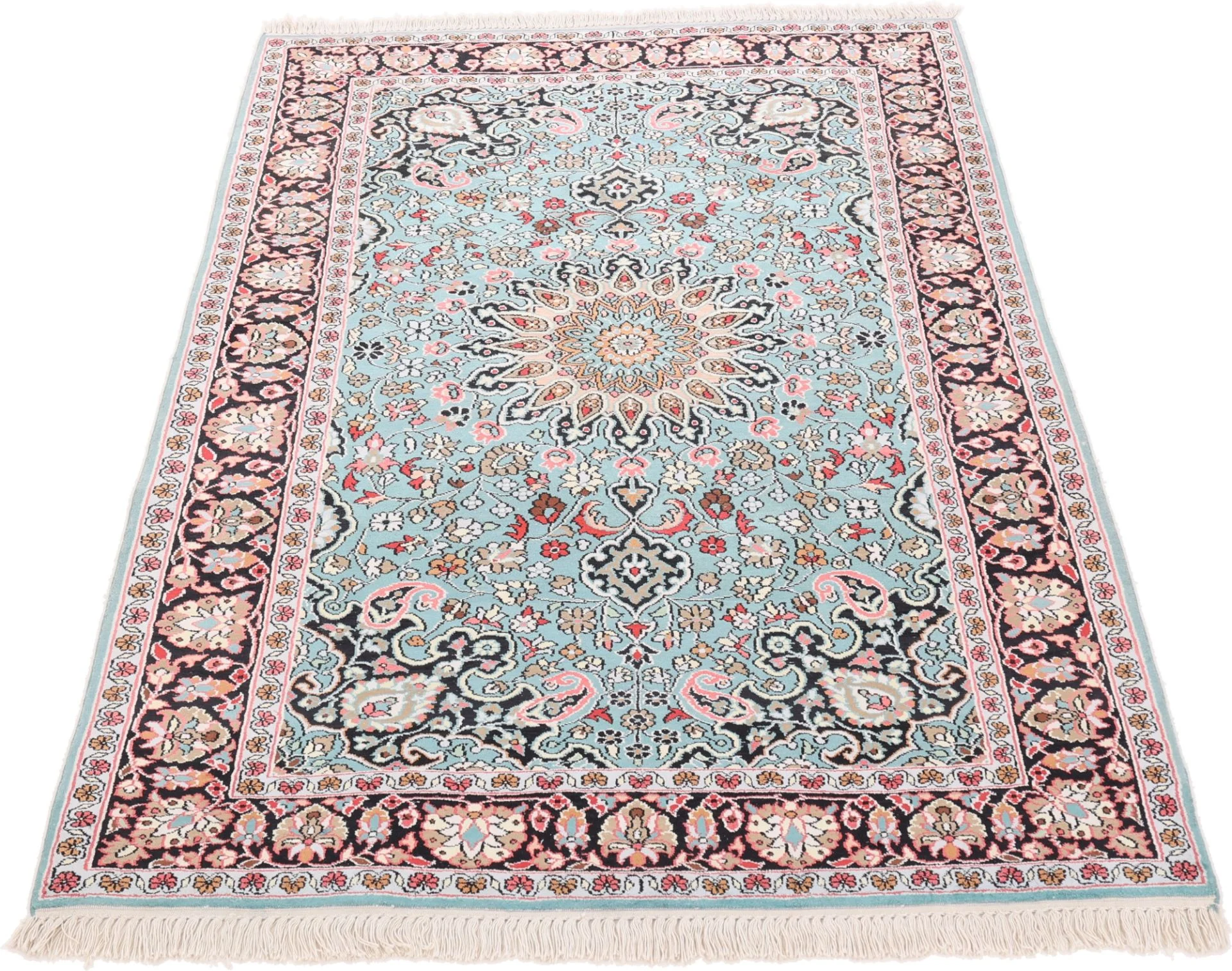 orientteppich-indien-189-x-126-cm-schurwolle-handgeknupft-2 Orientteppich 189 × 126 cm aus Wolle, handgeknüpft