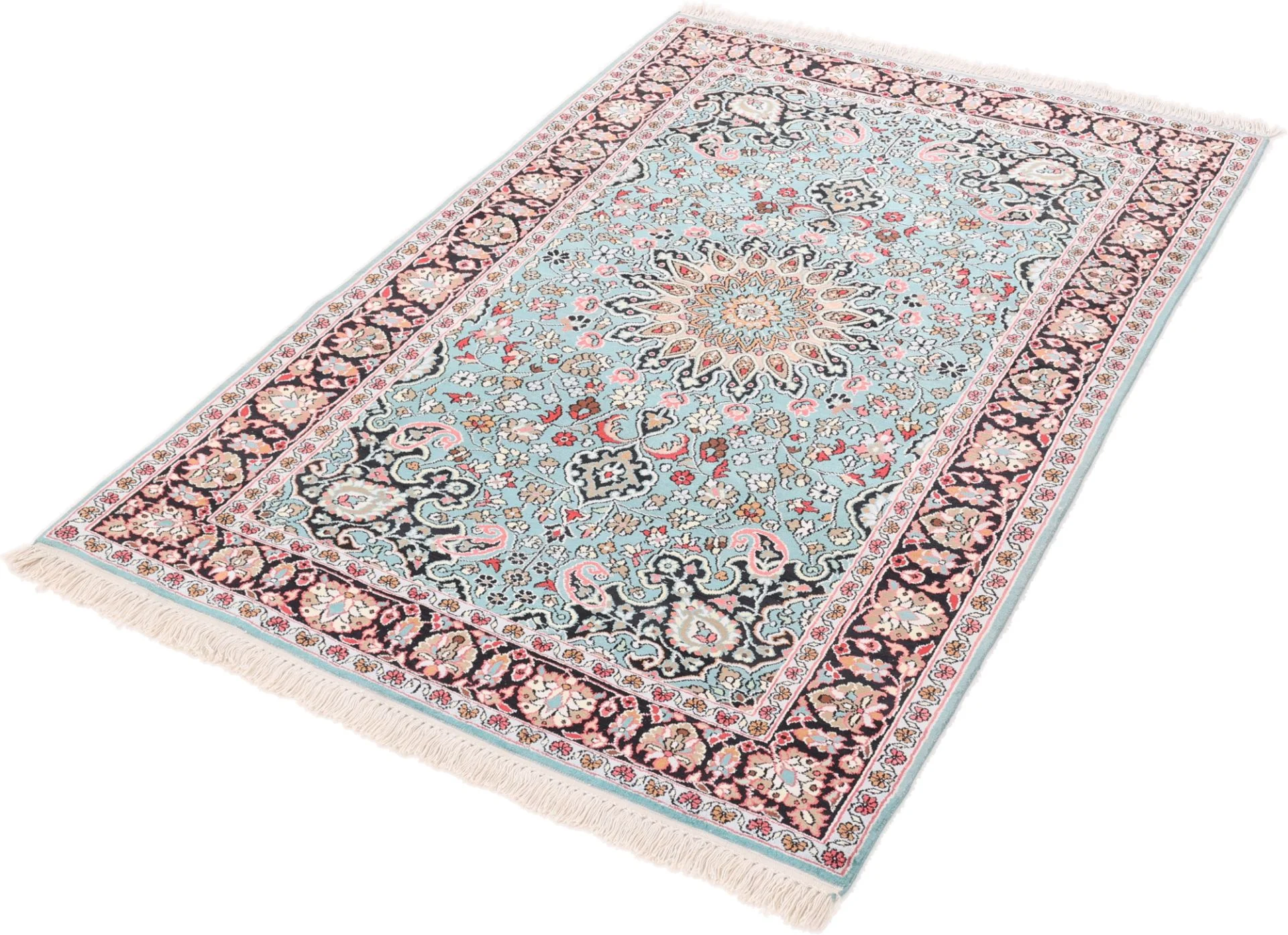 orientteppich-indien-189-x-126-cm-schurwolle-handgeknupft-3 Orientteppich 189 × 126 cm aus Wolle, handgeknüpft
