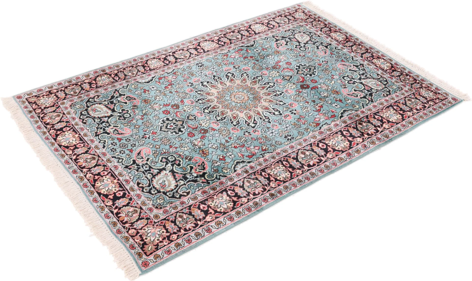 orientteppich-indien-189-x-126-cm-schurwolle-handgeknupft-4 Orientteppich 189 × 126 cm aus Wolle, handgeknüpft