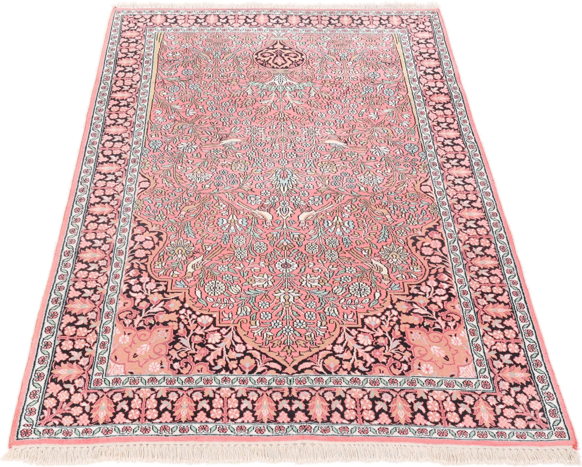 orientteppich-indien-193-x-123-cm-schurwolle-handgeknupft-9 Handgeknüpfter Orientteppich 193 × 123 cm